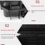 T TOVIA Protective Storage Box with Foam, Waterproof & Shockproof Protector Hard Case for Drones, Camera,Equipments, Tool, 9.8 ”x7.9”x3”，Black