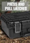 Jack Boss 14x 11.5x 6 Inch Hard Case, Portable Weather Waterproof Protective Camera Case with Customizable Foam, Fit Use of Drones, Camera, Equipments, Black