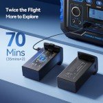 Ruko U11MINI Drones with Camera for Adults 4K, 70Mins 2 Batteries, Under 250g, Camera Drone with GPS TOF 9800FT Long Range Auto return for beginner