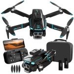 Drone with Camera 4k HD FPV Foldable Drone for Beginners, Quadcopter with Voice Gesture Control, One Key Take Off/Land, Optical Flow Positioning, 360° Flip, Waypoint Fly,2 Batteries