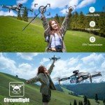 Drone with Camera 4k HD FPV Foldable Drone for Beginners, Quadcopter with Voice Gesture Control, One Key Take Off/Land, Optical Flow Positioning, 360° Flip, Waypoint Fly,2 Batteries