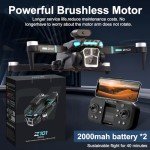 Drone with Camera 4k HD FPV Foldable Drone for Beginners, Quadcopter with Voice Gesture Control, One Key Take Off/Land, Optical Flow Positioning, 360° Flip, Waypoint Fly,2 Batteries