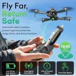8K Camera Drones for Adults - V168 5G HD Brushless GPS Drone with Camera, 3 Batteries, Auto Return, Follow Me Mode, Obstacle Avoidance - Drones for Adults 14+ 1640ft Range FPV