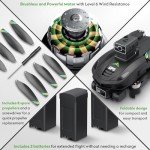 8K Camera Drones for Adults - V168 5G HD Brushless GPS Drone with Camera, 3 Batteries, Auto Return, Follow Me Mode, Obstacle Avoidance - Drones for Adults 14+ 1640ft Range FPV