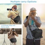 TAAOKA Camera Sling Bag,Waterproof Camera Case with Tripod Holder,DSLR/SLR/Mirrorless Camera Bags Crossbody for photographers-Black