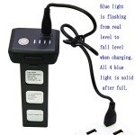Blomiky 28.86Wh 11.1V 3S 2600mAh Li-Po Rechargeable Battery and Charger Cable Compatible with Bwine F7GB2 F7 75 Mins 9800FT SJRC F7 F7S RC Quadcopter Drone / F7 Battery