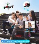Syma X400 Mini Drone with Camera for Adults & Kids HD Wifi FPV Quadcopter with App Control, Altitude Hold, 3D Flip, One Key Function, Headless Mode, 2 Batteries, Easy to Fly for Beginners