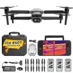 Autel Robotics EVO Lite 640T Enterprise, 640x512@30 fps T~hermal Imaging,1/2'' CMOS 48MP Visible Camera,16x Digital Zoom, AI Target Recognition, Remote ID Supported, 40 Minutes, 12KM Transmission