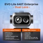 Autel Robotics EVO Lite 640T Enterprise, 640x512@30 fps T~hermal Imaging,1/2'' CMOS 48MP Visible Camera,16x Digital Zoom, AI Target Recognition, Remote ID Supported, 40 Minutes, 12KM Transmission