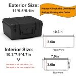 Ant Mag Waterproof Hard Case, Interior Size L10.3*W7.9*H4.7in, with Customizable Foam Portable for Camera, Drone, Equipment, Tools, Protective Travel Case for Storage, Carrying, Black