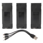 Bewinner 3PCS 3.7V 2600mAh LiPo Battery, High Battery Capacity, Rechargeable Quadcopter Drone Lithium Batter for E88max E99max P8 a15, Mini Drone Battery Spare Parts