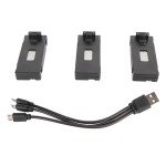 Bewinner 3PCS 3.7V 2600mAh LiPo Battery, High Battery Capacity, Rechargeable Quadcopter Drone Lithium Batter for E88max E99max P8 a15, Mini Drone Battery Spare Parts