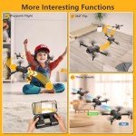 Drone with Camera, 1080P HD FPV Drones with Camera, Foldable RC Quadcopter Helicopter Toys for Boys Girls, Altitude Hold, Headless Mode, One Key Start, 3 Batteries, Black