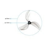 BETAFPV Gemfan 16pcs 45mm 3-Blade Whoop Drone Propeller with 1.5mm Shaft Hole Compatible for FPV Racing Like Meteor75 Pro 1S FPV Whoop Drone Quadcopter