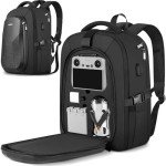 PEKREWS Mini 4 Pro Case, Waterproof Hard Carrying Case, Large Drone Bag Fits 15.6 Inch Laptop, Travel Backpack Compatible with DJI Mini 4 Pro, RC 2/ RC-N2 Controller, Fly More Combo and Accessories
