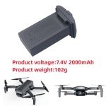 Fytoo 1PCS 7.4V 2000mAh Battery for HS360S Aerial Quadcopter RC Drone Backup Battery Parts