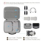 JSVER Hard Travel Case for DJI Mini 4/Mini 3 Pro, Carrying Case for DJI RC/RC-N2, Remote Controller, Batteries, Propellers and Accessories