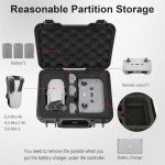 HOPELJ Waterproof Hard Case for DJI Mini 4K/2, Shock Absorbing and Pressure Resistant Carrying Case for DJI Mini 4K/2 Drone, Controller, Battery and Battery Charger