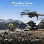DEERC D65 2 Axis Mechanical Gimbal EIS GPS Drones with Camera for Adults 4K, 249g Foldable FPV Quadcopter Lightweight Drone with 30FPS Video, Brushless Motor, Follow Me, Auto Return, Wind Resistance