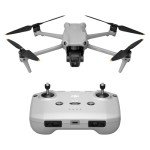 DJI Air 3 (DJI RC-N2), Drone with Medium Tele & Wide-Angle Dual Primary Cameras, 46-Min Max Flight Time, Omnidirectional Obstacle Sensing, 48MP Photos, 4K/60fps HDR, Compliance with FAA Remote ID