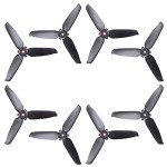 DJI FPV Drone 5328 Propellers 3-Blades Props Low Noise Quick-Release Upgrade Replacement Accessories (8pcs - 4CW 4CCW, Black)