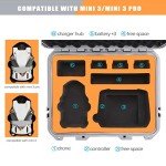 keketoha Hard Case for DJI Mini 3 Pro/3/Mini 4 Pro, Waterproof Pressure Resistant Carrying Case Accessories - Fits Latest for DJI RC (Included Neck Strap)