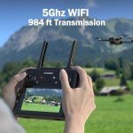 K600GPS Drone with Camera, 4.5inch LCD RC Screen, 32G SD Card, GPS Auto Return, Gesture Flight, Brushless Motor, Optical Flow, Modular Battery, 3 Speeds for Adults/Beginners