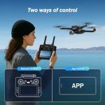 K600GPS Drone with Camera, 4.5inch LCD RC Screen, 32G SD Card, GPS Auto Return, Gesture Flight, Brushless Motor, Optical Flow, Modular Battery, 3 Speeds for Adults/Beginners