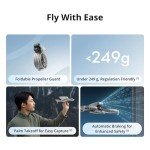 DJI Flip Fly More Combo With RC 2 Screen Remote Controller, Drone With 4K UHD Camera for Adults, Palm Takeoff, Auto Return, Intelligent Flight, 3 Batteries for 93-Min Flight Time, Gray