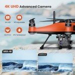 SwellPro FD3 Fisherman Fishing Drone - 4.4LBS Payload, 1.3KM Range, Auto Drop & Return, IP67 Waterproof, 4K Camera, Advanced Set for Adults