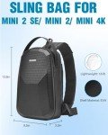 PEKREWS Mini 4K Case, Portable Mini 2 SE Backpack Compatible with DJI RC N1 Controller, Travel Drone Bag for Charging Hub and 3 Batteries, Waterproof RC N1 Carrying Case for DJI Drone Accessories