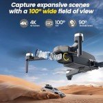 WeFone Drones with Camera for Adults 4k, WF31 GPS RC Drone FPV Foldable Quadcopter for Beginner with Brushless Motor, 5G Wi-Fi Transmission, Auto Return, Follow Me, Waypoints, 50 Min Flight Time