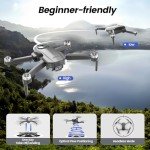 WeFone Drones with Camera for Adults 4k, WF31 GPS RC Drone FPV Foldable Quadcopter for Beginner with Brushless Motor, 5G Wi-Fi Transmission, Auto Return, Follow Me, Waypoints, 50 Min Flight Time