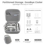 Skyreat Neo Case, Portable PU Leather Small Shoulder Bag for DJI Neo Drone and Batteries Accessories