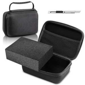 Relaxweex EVA Hard Case with Foam Protective Hard Case EVA Shockproof Outdoor for Storage of Drones, Digital Products, Electronic Instruments with Knife(6.7 x 4.7 x 3 Inch)