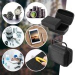 Relaxweex EVA Hard Case with Foam Protective Hard Case EVA Shockproof Outdoor for Storage of Drones, Digital Products, Electronic Instruments with Knife(6.7 x 4.7 x 3 Inch)