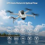 Drone with Camera for Adults 4K, GPS with Tablet Screen, 2-Axis Gimbal RC Drone Brushless Motor, Auto Return, Follow Me, Waypoint Fly, Optical Flow, Visual Tracking,60 Mins Flight, Foldable Transmission FPV Quadcopter