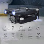 Brushless Super Endurance Foldable Drone with Camera for Beginners–60+ min Flight Time, WiFi FPV Quadcopter with 120°Wide-Angle 4K HD Camera, Brushless Motor, Auto Hover, Follow Me (3 Batteries)
