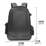 Waterproof Shockproof DJI FPV Backpack Portable Hard Case for DJI FPV Combo Drone, Remote Controller, Batteries, FPV Bag with YKK Zipper (Metal Grey)