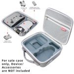 WOKEMA Father&I Drone 4K Mini / 2SE/2 Combo Accessories Only (Carry-ing) Protective Case Hard Storage Organizer Bag Holder for DJi Mini 4K / 2SE/2 Crossbody &Two Way Zipper, Grey (NOT Silicone)