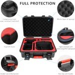 FPVtosky Hard Case for DJI Avata 2 Drone/Fly More Combo, Waterpoof Avata 2 Carrying Case Bag, Fits DJI Goggles 3, RC Motion 3 & DJI FPV Remote Controller 3 Accessories[CASE ONLY], Black