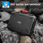 FPVtosky Hard Case for DJI Avata 2 Drone/Fly More Combo, Waterpoof Avata 2 Carrying Case Bag, Fits DJI Goggles 3, RC Motion 3 & DJI FPV Remote Controller 3 Accessories[CASE ONLY], Black