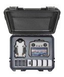 INNVO Waterproof Hard Case for DJI Mini 4 Pro Fly More Combo RC 2 / RC-N2, Rugged Protective Carrying Case Compatible with DJI Mini 4/3 PRO, Rubber Handle Mesh Pocket Black