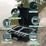INNVO Waterproof Hard Case for DJI Mini 4 Pro Fly More Combo RC 2 / RC-N2, Rugged Protective Carrying Case Compatible with DJI Mini 4/3 PRO, Rubber Handle Mesh Pocket Black