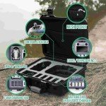 INNVO Waterproof Hard Case for DJI Mini 4 Pro Fly More Combo RC 2 / RC-N2, Rugged Protective Carrying Case Compatible with DJI Mini 4/3 PRO, Rubber Handle Mesh Pocket Black