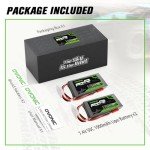 OVONIC 2s Lipo Battery 50C 1000mAh 7.4V Lipo Battery with JST Connector for RC FPV Racing Drone Quadcopter(2 Packs)