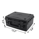 Hard Case with IP67 Waterproof Shockproof Tool Box for Microphone, Drones, Camera, Equipments, Portable Storage Case, 12.2 x 9.8 x 5.5 Inch