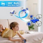 Oddire Mini Drone for Adults, Drones & Cars 2 in 1 Toy with One Key Take Off-Landing, Altitude Hold, Headless Mode, 360° flip, Car Mode, 2 Batteries,