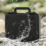 Hard Case with IP67 Waterproof Shockproof Tool Box for Microphone, Drones, Camera, Equipments, Portable Storage Case, 12.2 x 9.8 x 5.5 Inch