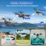 X-shop Drone with Camera for Kids & Adults, 1080P HD Mini FPV Drones with Altitude Hold, One-Key Take Off/Landing, Headless Mode, 360° Flips, Speed Adjustment, Toys Gifts for Boys Girls, Beginner